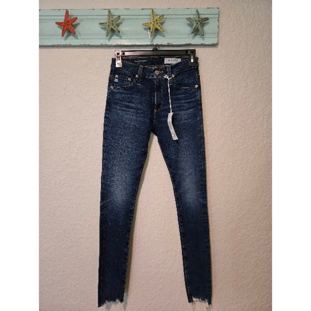 AG Adriano Goldschmied The Farrah Skinny High Rise Jeans Blue Size 24 EMP1379DH